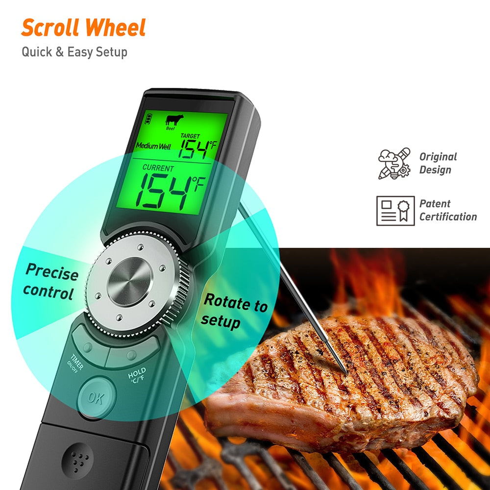 Digital Electronic Kitchen Food Thermometer with Timer for Meat Oven -  China Meater, Candy Thermometer