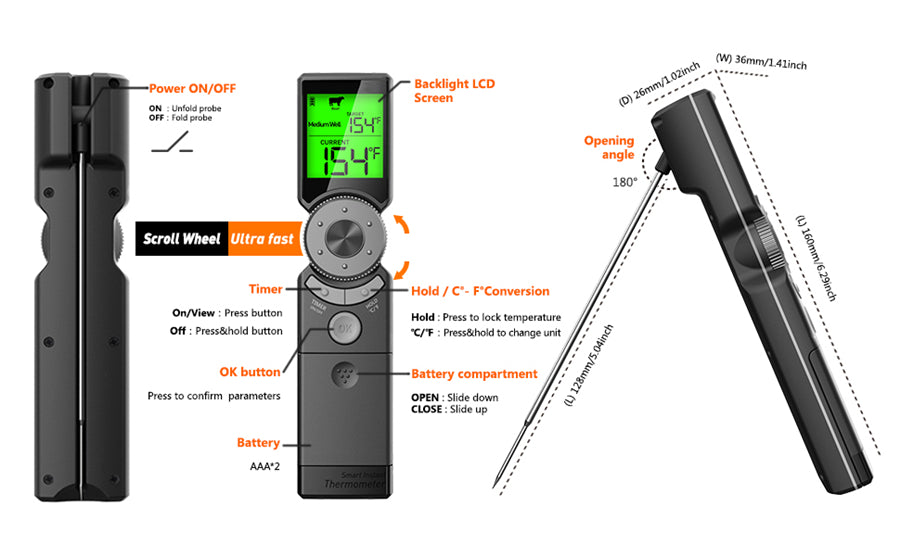 Waterproof Digital Food Thermometer